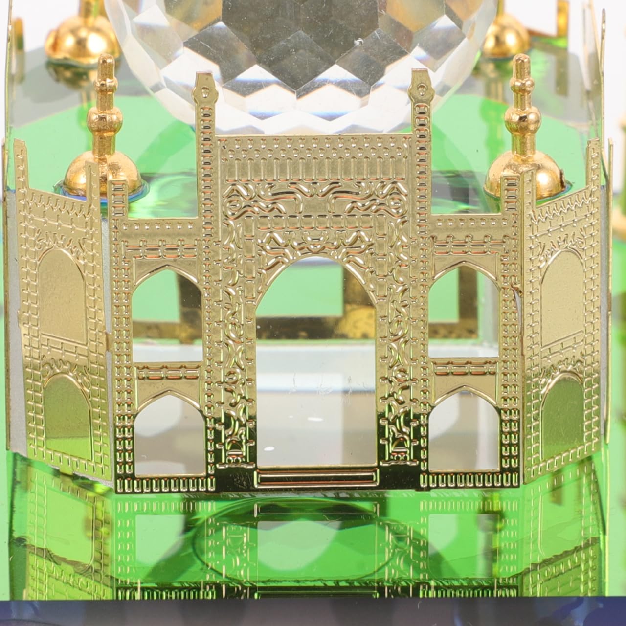 PRETYZOOM Taj Mahal Architecture Model Ornament, 2.75 in Metal Inlay Building Sculpture with Intricate Detailing for Desktop Display, Home Office Decor & Collectors