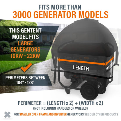 GenTent XL Open Frame Running Cover – Universal Kit Generator Tent for Larger Generators (Black, XL - Standard)