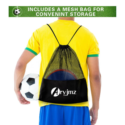 Aryjmz Spot Markers 18 Pcs 10 Inch Non Slip Rubber Floor Markers Flat Field Cones Poly Dots for Soccer Basketball Sports Speed Agility Training and Drills