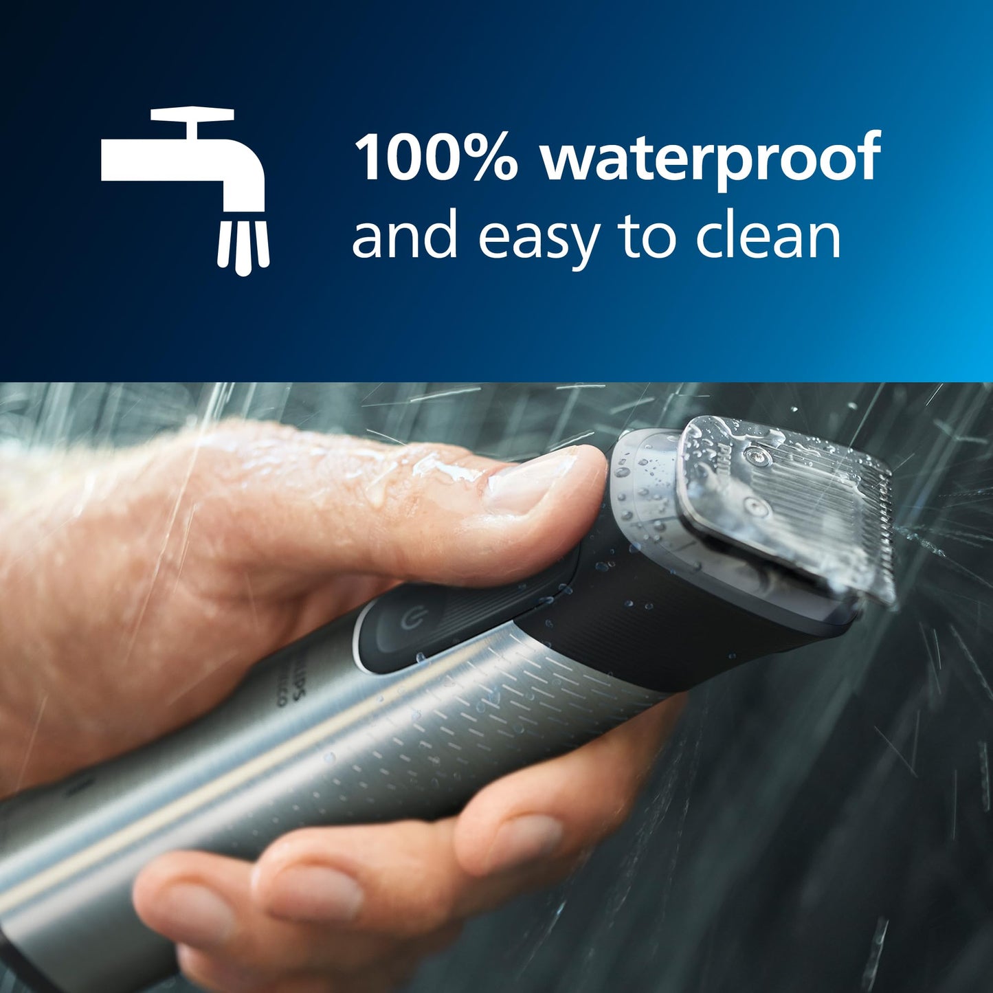 Philips Norelco Multigroom 9000 Series, All-in-One Trimmer, Beard Trimmer and Hair Clipper, 23-Piece Men's Grooming Kit for Beard, Body, Face, Nose, Ear and Intimate Areas, MG9520/50