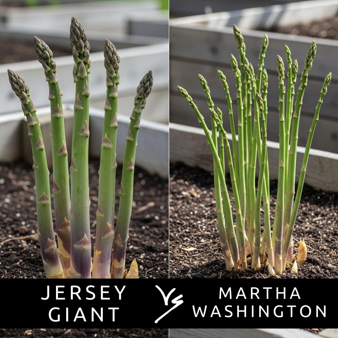 Jersey Giant Live Asparagus Bare Root Plants - 2yr Crowns - Grow Giant Asparagus (5 Plant)