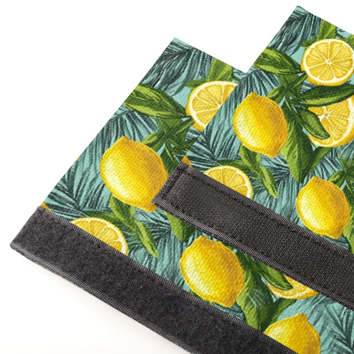 Pardick Refrigerator Door Handle Covers Set of 2, Lemon Flowers Fridge Handle Covers Appliance Handle Covers Protector for Microwave Oven Stove Dishwasher, Keep Your Kitchen Appliance Clean