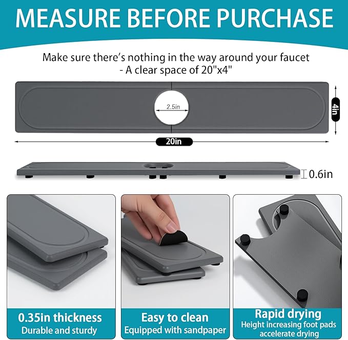 Faucet Mat for Kitchen Sink