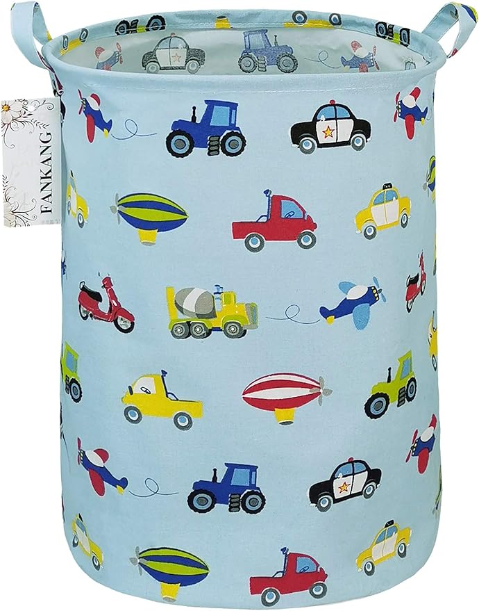 FANKANG Storage Basket, Nursery Hamper Canvas Laundry Basket Foldable