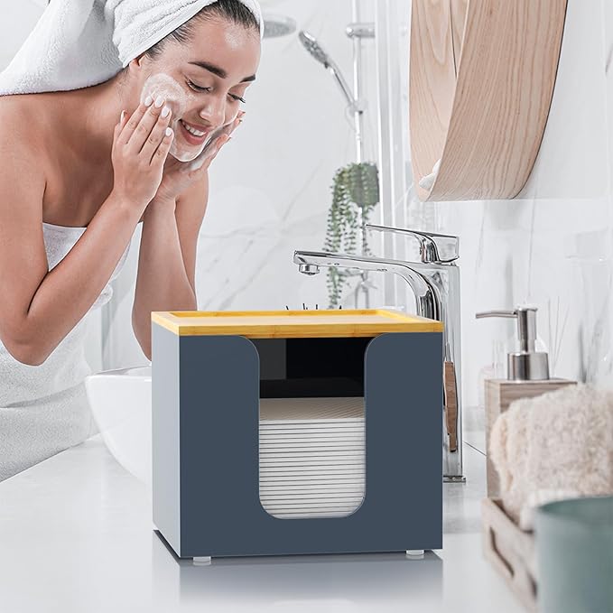VITVITI Disposable Face Towel Holder Box, Acrylic Facial Towel Container