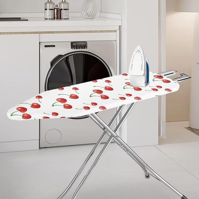 Cherry Print Durable Thick Padding Ironing Board Covers Stain Resistant Hook
