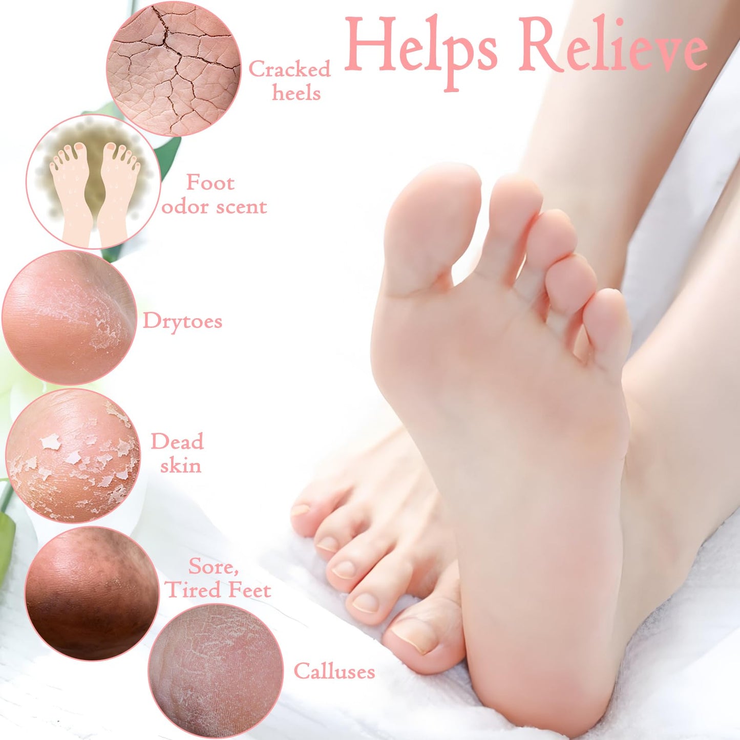 Bath Foot Bombs, 20 Pack Foot Soak with Bath Salt. Organic Natural Handmade Aroma Pure Essential Oil Bubble Foot Balls for Foot Callus, Dry Cracked, Stubborn Foot Odor Scent.