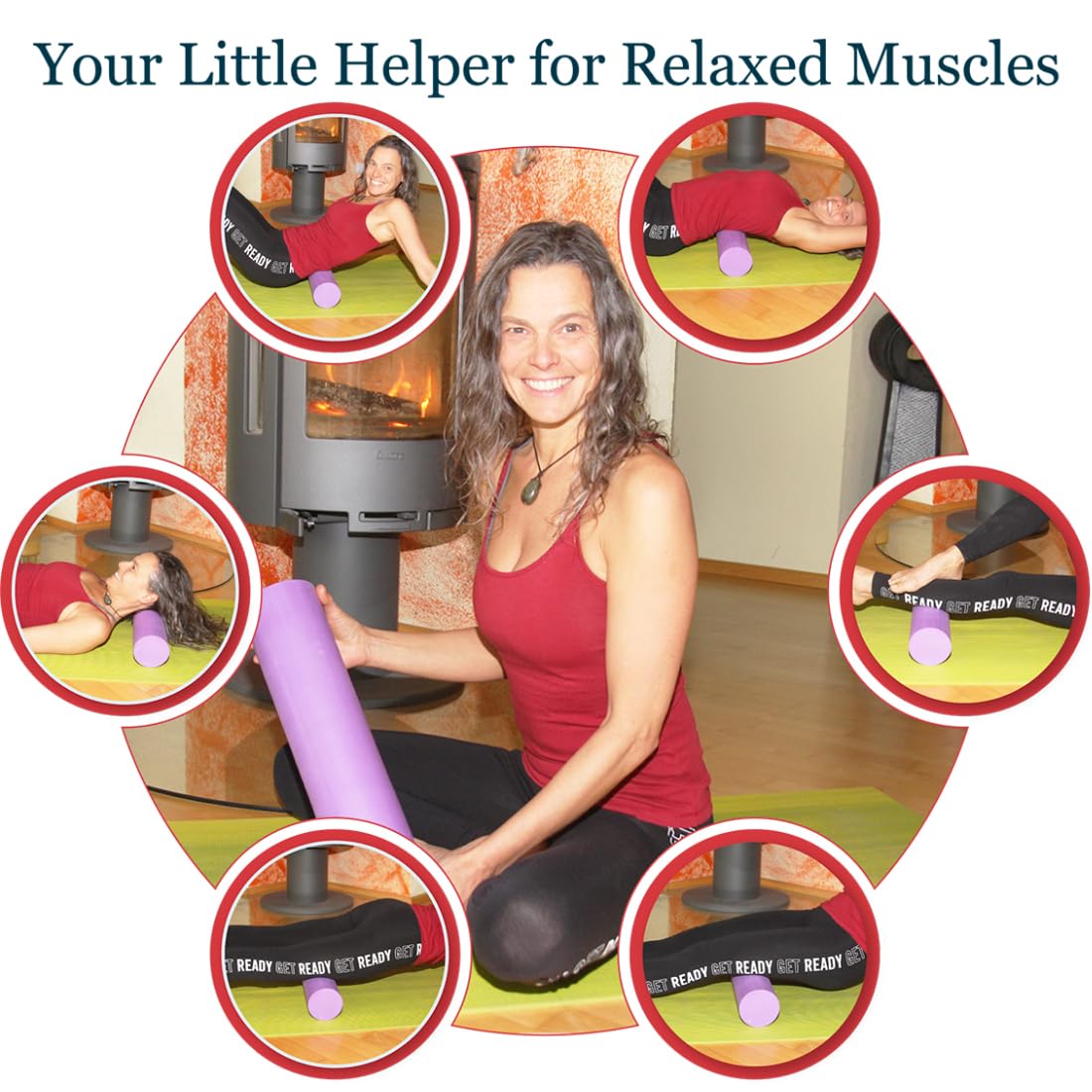 Small Size Low-Medium Density EVA 4 Inch Foam Roller for Back &Leg Pain; Sore Muscle Recovery; Trigger Point Massage Roller Ø3.75x18inch Physical Therapy; Helps as Spine Cracker Stretcher