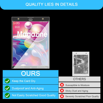 2-Pack Magazine Book Magnetic Holder - One Touch Magazine Magnetic Frame, Magazine Book Display Holders, UV Protection Comic Book Display Case, Premium Wall Mountable Magazine Book Protective Holder