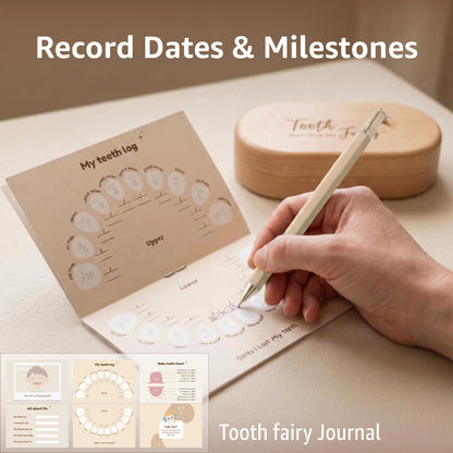 SEMONAMU Tooth Fairy Tooth Holder, Baby Keepsake Box, tooth fairy gifts, baby teeth keepsake box, baby tooth box, tooth holder for kids teeth, baby memory box, tooth fairy box, Unisex Shower Gift
