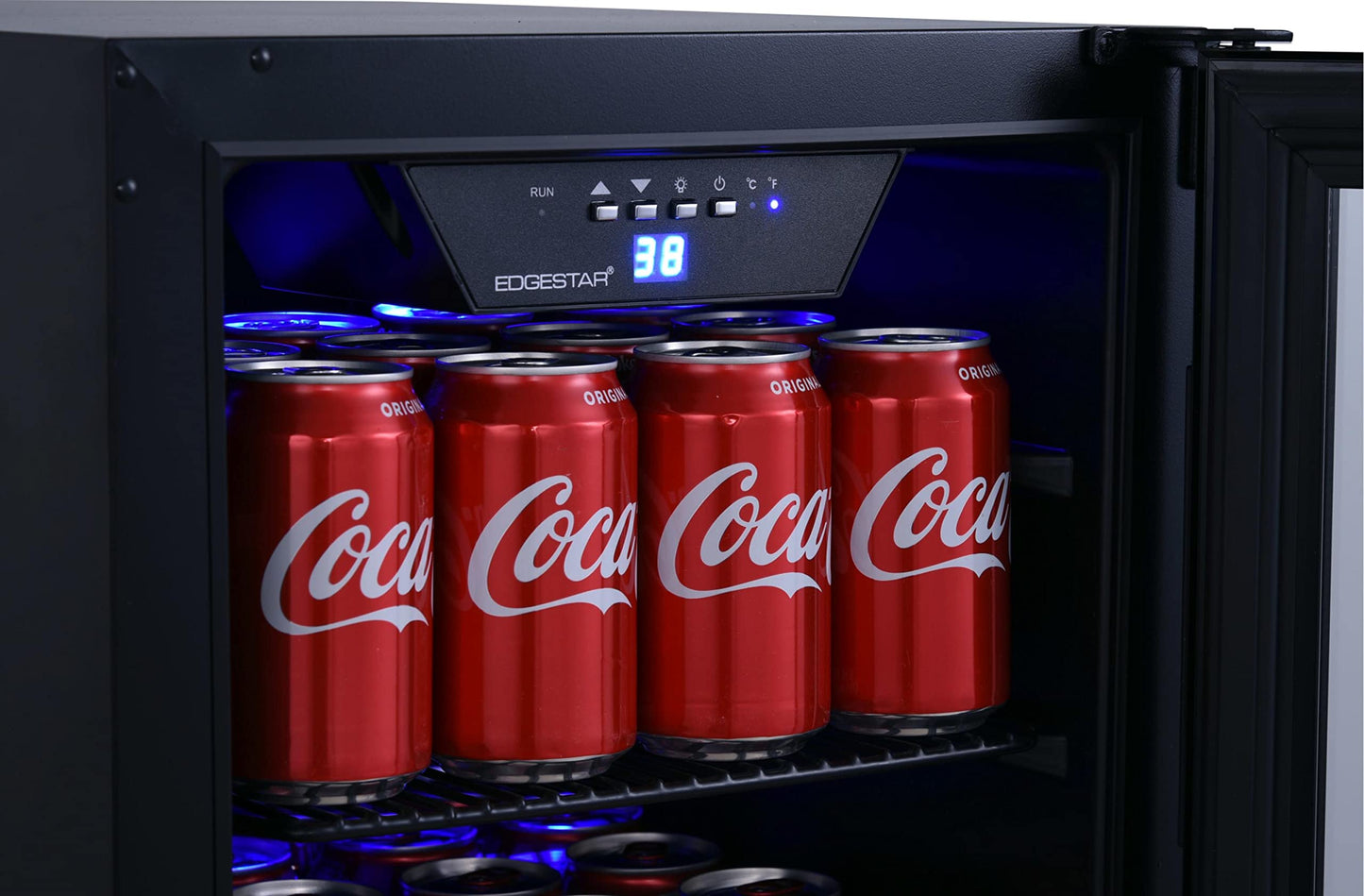 EdgeStar BBR901BL 15 Inch Wide 80 Can Built-In Beverage Center with Slim Design - Black