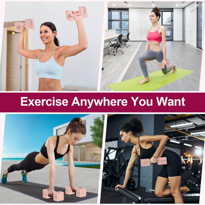 22LBS Adjustable Dumbbells Set, Hand Weights Sets with 5 Levels 3lb, 5lb, 7lb, 9lb, 11lb, Adjustable Weight Dumbbells for Women/Men Home Gym Full Body Workout
