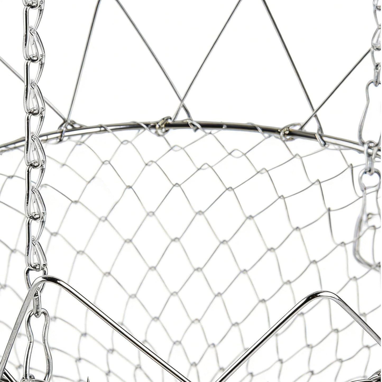 Adjustable Planter Insert - Stainless Steel Rustproof Pot with Hanging Chains | Heavy Duty Expandable Plant Filler, Durable Mesh Base, Easy Lift Design & Secure Placement for Indoor Outdoor Flowers Po
