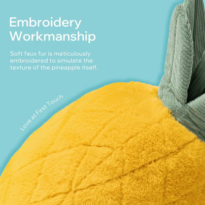 Phantoscope Papaya Shaped Throw Pillow, Fruit Themed Cushion for Couch, Bed and Chair, Pink, 10 x 15 inches