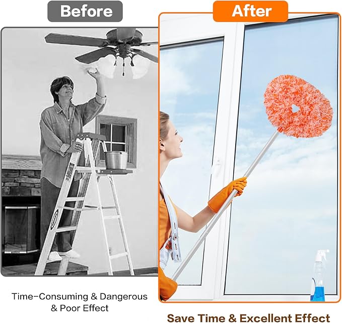 Ceiling Fan Cleaner Duster Reusable Microfiber Ceiling Fan Blade Cleaner