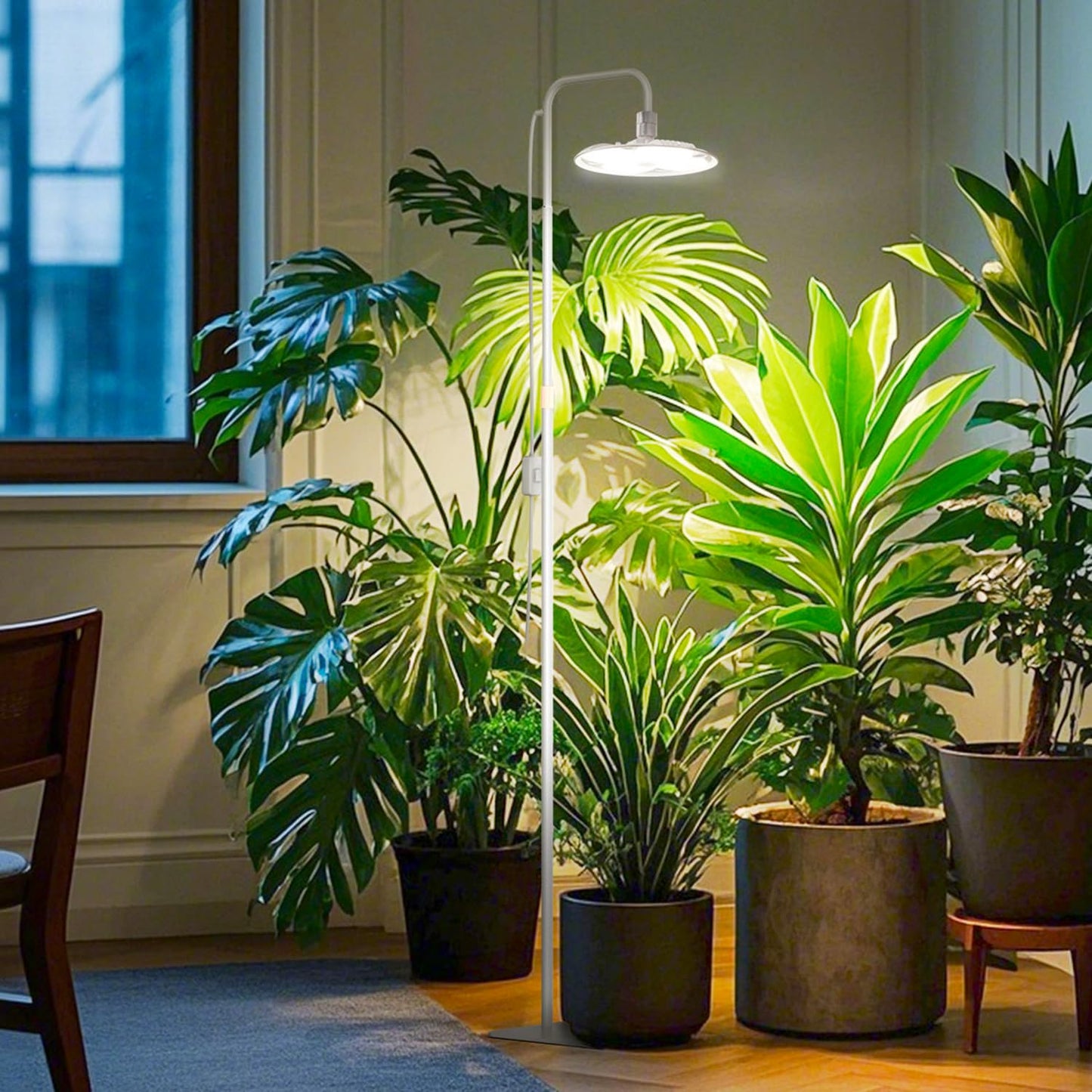 SANSI Grow Lights for Indoor Plants, 100W Full Spectrum Tall Plant Lights for Indoor Growing, 47"-70" Standing Grow Light with Remote Control 5 Level Dimmable 10200LM 8/12/14H Auto On/Off Timer