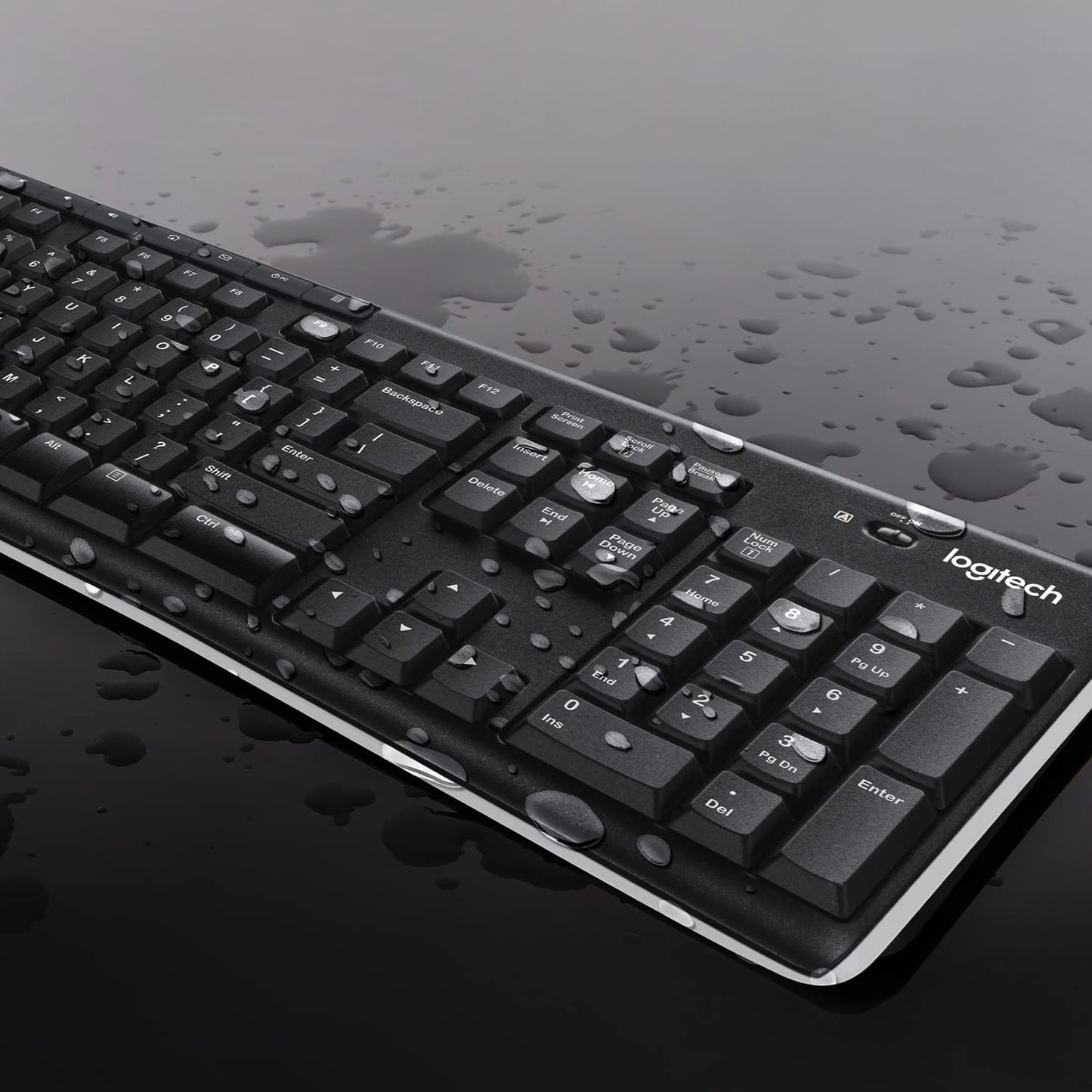 Logitech MK270 Wireless Keyboard and Mouse Combo for Windows, QWERTY US International Layout - Black