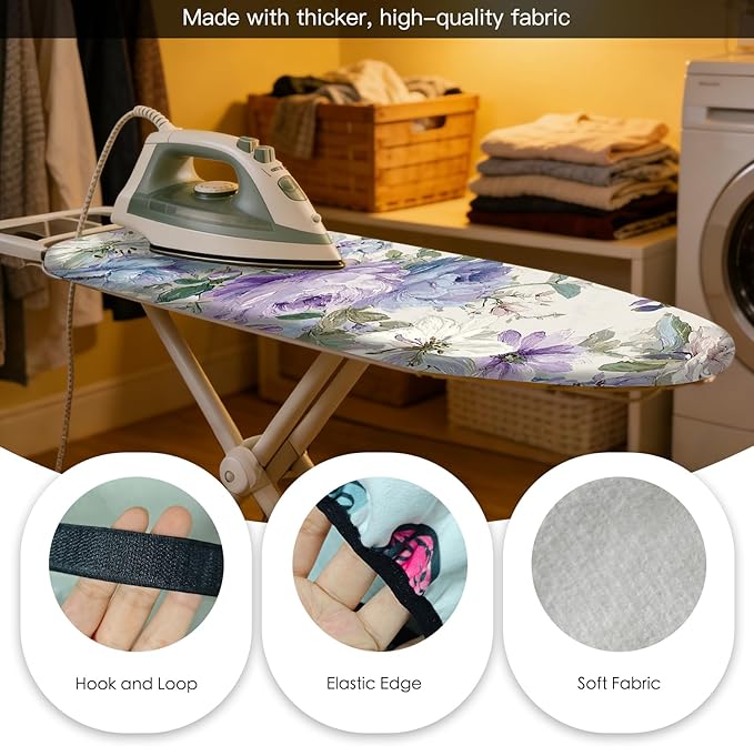 Nuxovilar Ironing Board Cover Needle Cotton 15x54 Inches | Ironing Board Cover