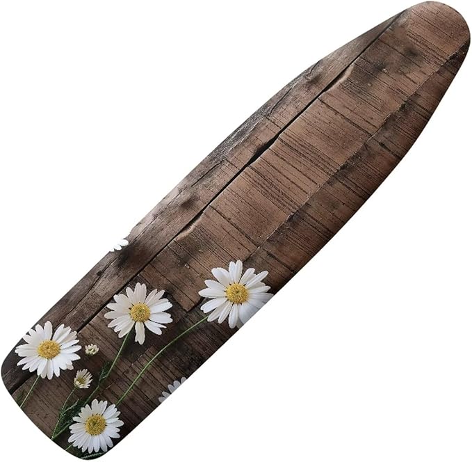 Brown Wood Ironing Board Cover 15x54 Inch Ironing Board Protector Daisy