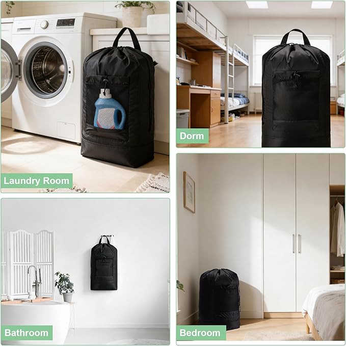 Backpack Laundry Bag, Large Travel Laundry Bags