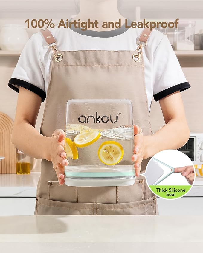 Ankou Food Storage Container Sets, 2.8 Qt *2+ 4.2 Qt *4 Airtight Canisters