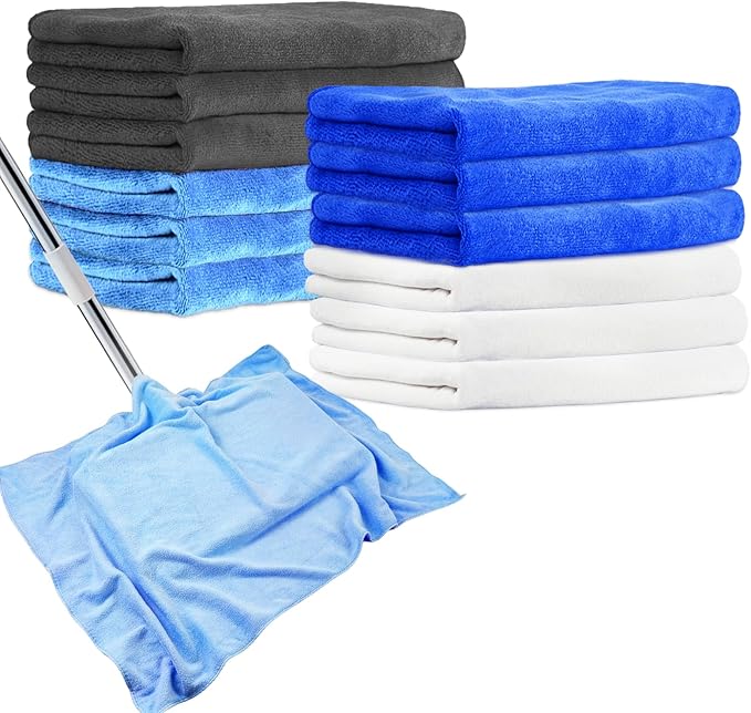 12 Pcs Extra Large Microfiber Cleaning Cloth, Microfiber Towels