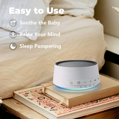 Sound Machine White Noise Machine with 30 Soothing Sounds 12 Colors Night Light Sleep Machine for Baby Kids Adults Brown Nosie Machine with 32 Volume Levels for Office Home Travel