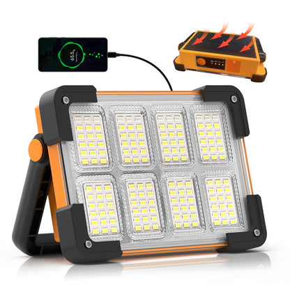 LED Rechargeable Work Light, LED Spot Light with USB Port, Portable Floodlight with 4 Modes, Security Lights Waterproof for Fishing, Hiking, Repairing, Emergency