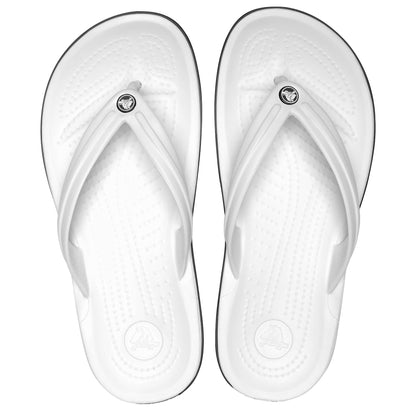 Crocs Unisex Crocband Flip Flip Flops, White, 6 UK Men/ 7 UK Women