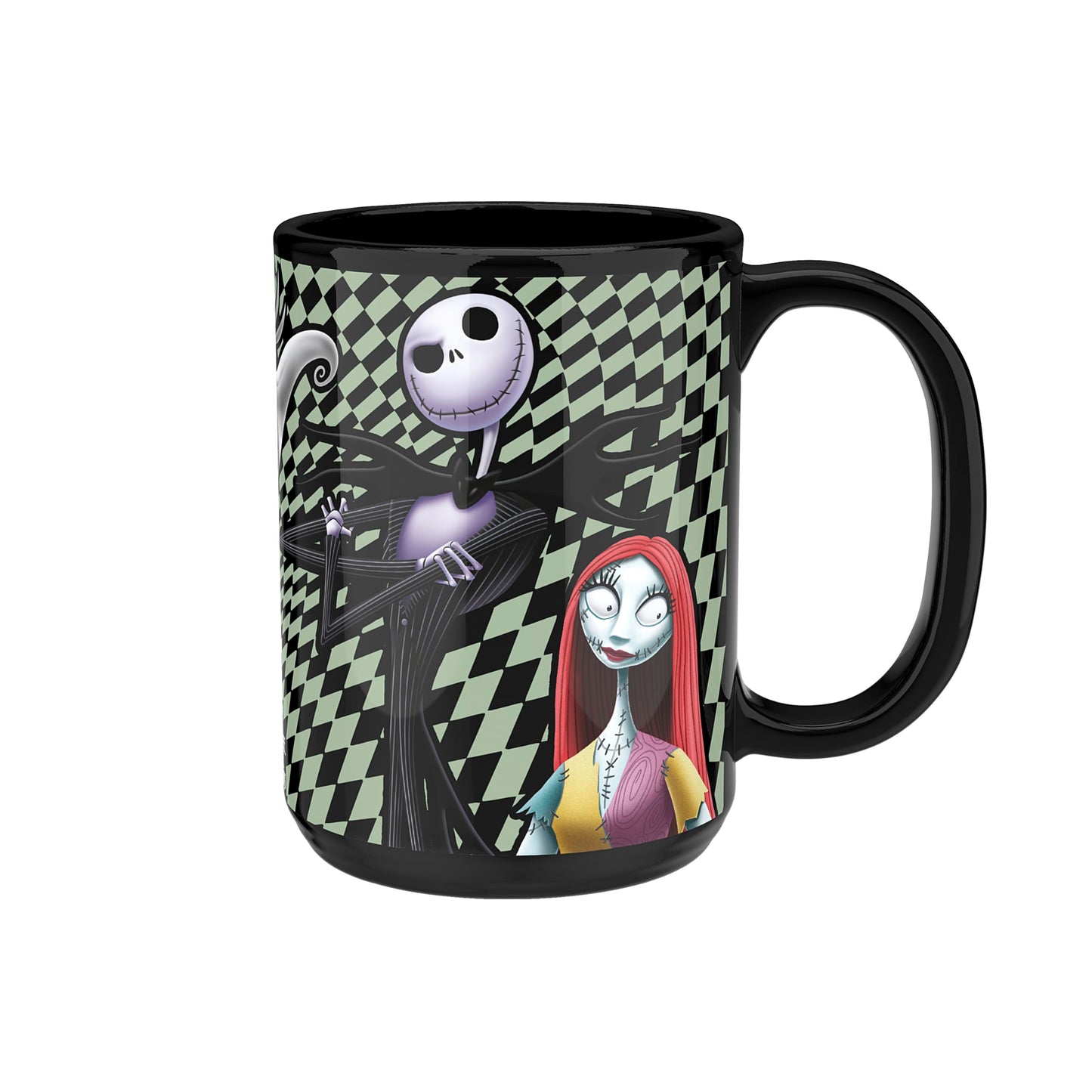 Zak Designs Disney Tim Burton The Nightmare Before Christmas Unique Color Change Ceramic Coffee Mug for Hot Drinks, Collectible Keepsake (15 oz, Jack Skellington)