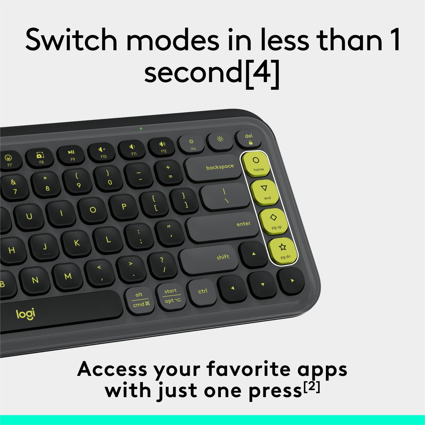 Logitech POP ICON Keys Wireless Bluetooth Keyboard, Comfortable Typing, Programmable Keys, Easy-Switch Between up to 3 Devices, for Laptop, Tablet, PC – Rose and Off-White