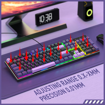 Redragon K556 PRO Upgraded Wireless RGB Gaming Keyboard, BT/2.4Ghz Tri-Mode Aluminum Mechanical Keyboard w/No-Lag Connection, Hot-Swap Linear Quiet Red Switch