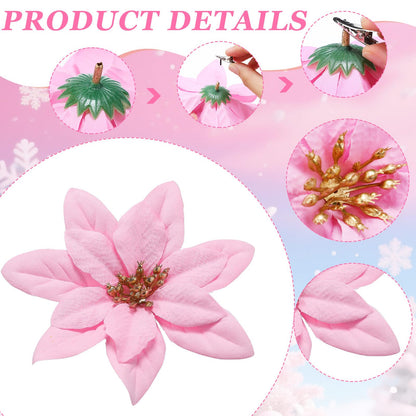 Thiccywoov 15 Pcs Spring Pastel Flowers Ornaments for Tree Spring Summer Artificial Flowers Decoration for Home Crafts Birthday Wedding Baby Shower Themed Summer Holiday Party Decoration