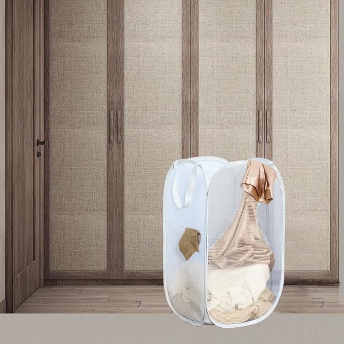 2Pcs Pop Up Hampers for Cruise, Folding Laundry Basket Space Saving Design