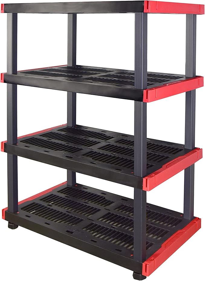 CX Craftsman 4-Tier Highly Durable Storage Rack, 4 Shleves That Support up to 200lbs/shelf, Organization and Storage, Weather-Resistant Design, Easy Assembly, American Made (55H x 40W x 24D)