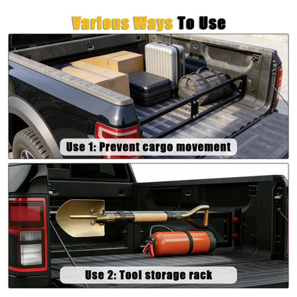 Truck Bed Divider Cargo Organizer Panel Universal Compatible with 2015-2026 Ford F150&2022-2026 Toyota Tundra&2019-2025 Chevy Silverado GMC Sierra 1500 Pickup Truck Beds Adjustable Foldable