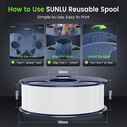 SUNLU High Speed PLA Filament 1.75mm, Up to 600mm/s Fast Printing 3D Printer, High Flow Speedy, Neatly Wound, Rapid HS-PLA, Dimensional Accuracy +/- 0.02mm, 1KG Red