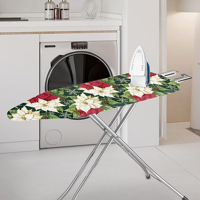 Christmas Floral 54 x 15 Ironing Board Cover Standard Full Size Elastic Edge
