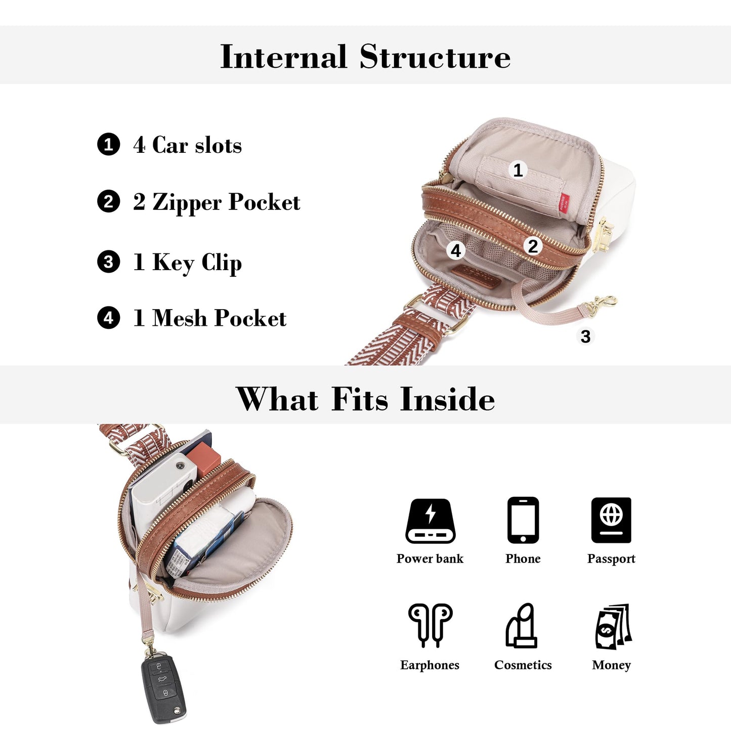 INICAT Anti Theft Crossbody Bags for Women Travel Small Sling Bags Cross Body Bag Purses for Woman