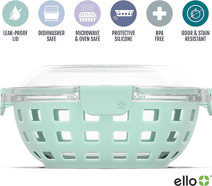 Ello Duraglass Meal Prep Container- Glass Food Storage Container