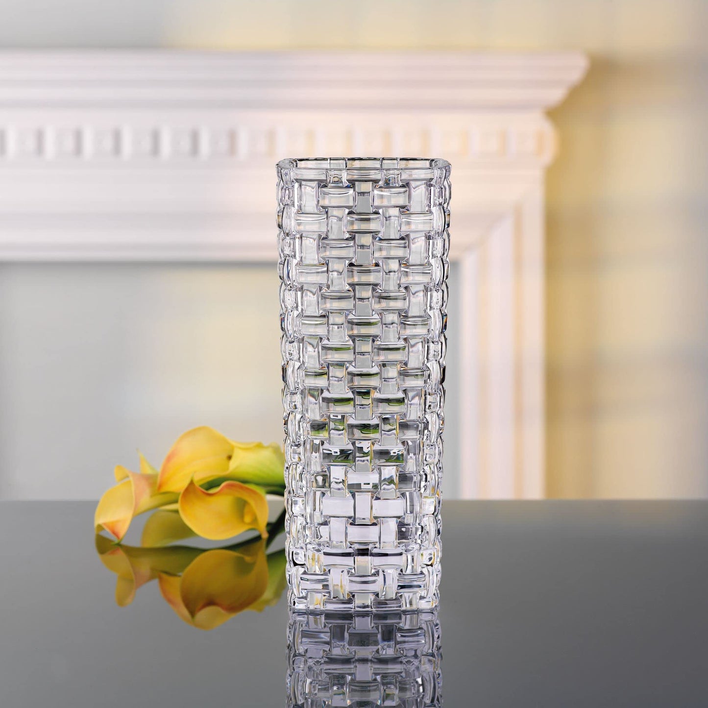 Nachtmann Bossa Nova Crystal Vase, Clear Glass, 11- Inch, Decorative Flower Vase, Anniversary, Wedding, and Housewarming Gift, Dishwasher Safe