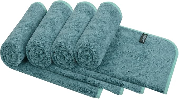 KinHwa Microfiber Hand Towels for Bathroom Soft and Absorbent Face Towels Grey