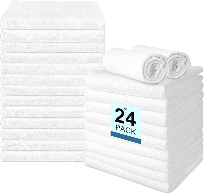 24 Pack Hand Towels Set