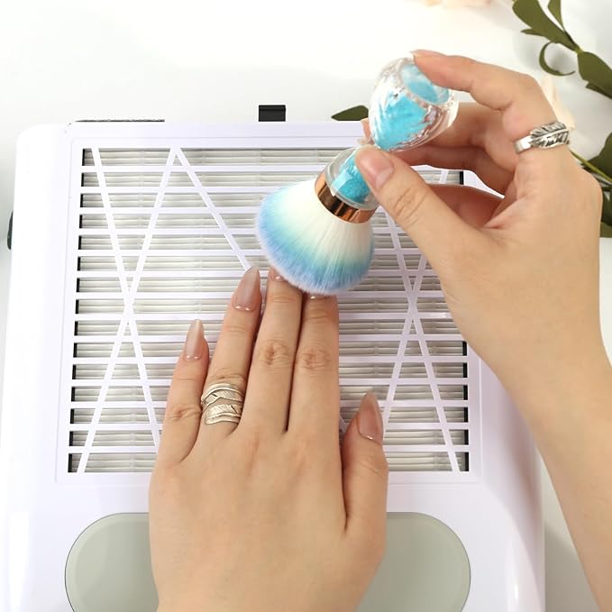 Nail Dust Brush for Acrylic Nails, Soft Brush Nail Art Dust Powder Remover