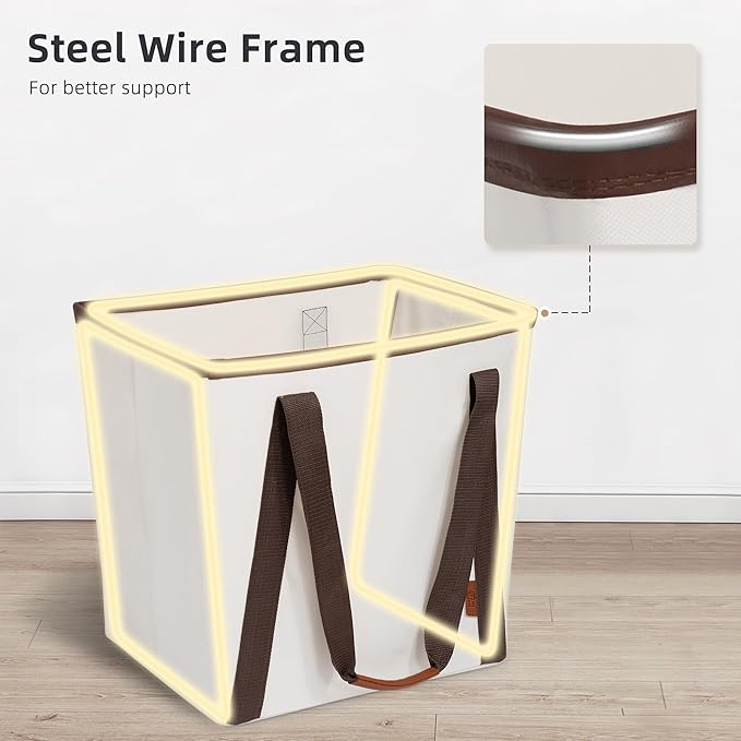STORAGE MANIAC Collapsible Laundry Caddy, 64L Large Collapsible Laundry Basket
