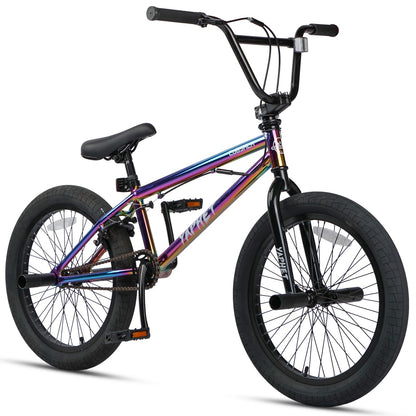 cubsala Freestyle BMX Bike, 20 Inch Yaphet Bicycle for Teen Beginner Adult Riders, Bike with 360° Rotating Handlebar and 4 pegs, Colorful