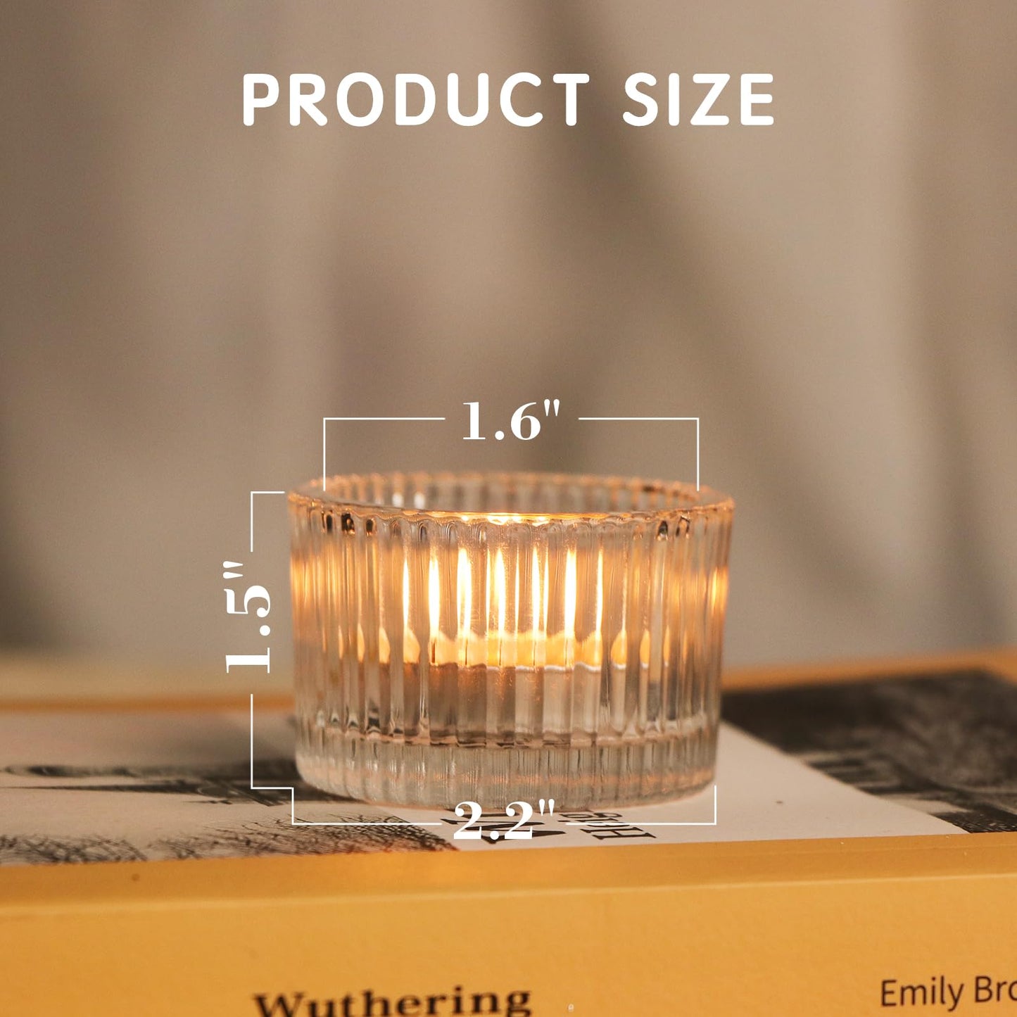 12 Pack Tealight Clear Candle Holders, Votive Tea Light Candle Holder