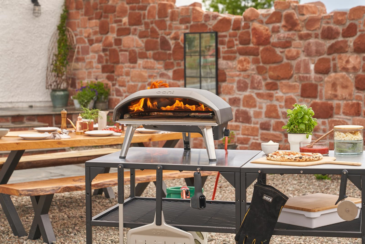 Ooni Koda 16 Gas Pizza Oven – 37 mbar Outdoor Portable Propane Gas Pizza Oven - 16 Inch Authentic Stone Baked Pizzas in 60 Seconds