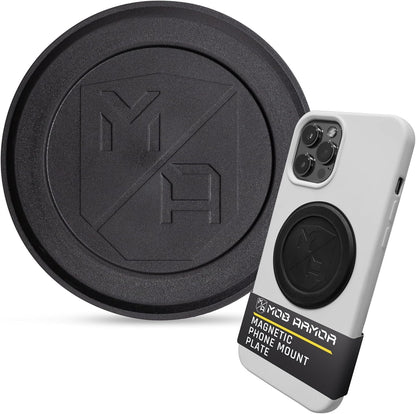Mob Armor Magnet Flex Plate - Magnetic Phone Mount Compatible for iPhone & Android, Wireless Charging Compatible - 2mm Slim Rubber Magnetic Plate for Car Mounts, Home & Gym, Supports MagSafe Devices