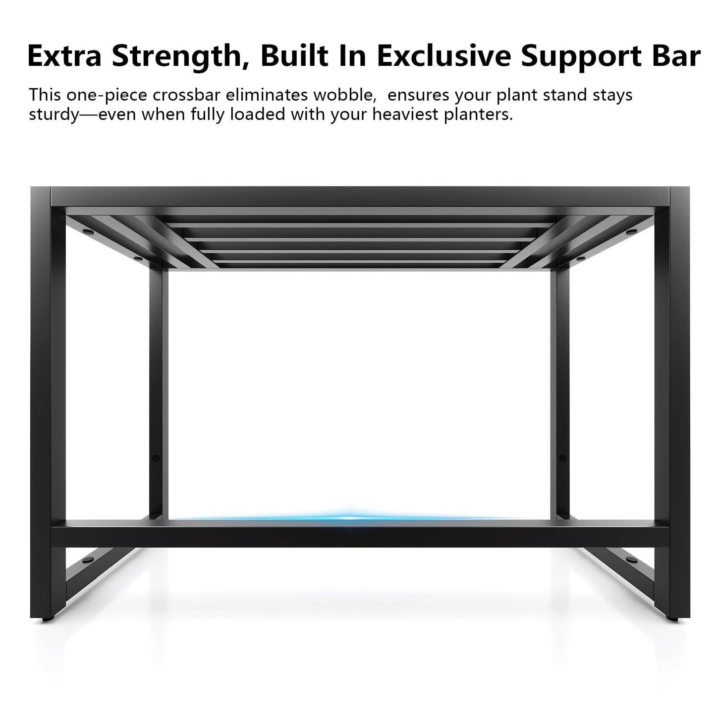 Hongsane Plant Stand Indoor Outdoor,3 Tier Ladder Metal Plant Stands Riser,Heavy Duty Wrought Iron Plant Shelves for Multi Large Pots,Black Tiered Flower Display Holder for Living Room,Patio,Balcony